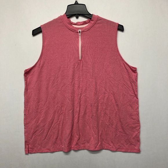 Lands' End Women Sleeveless 1/4 Zip Tank Top Shirt Size 2X Active Golf B244 -24 - Picture 1 of 12